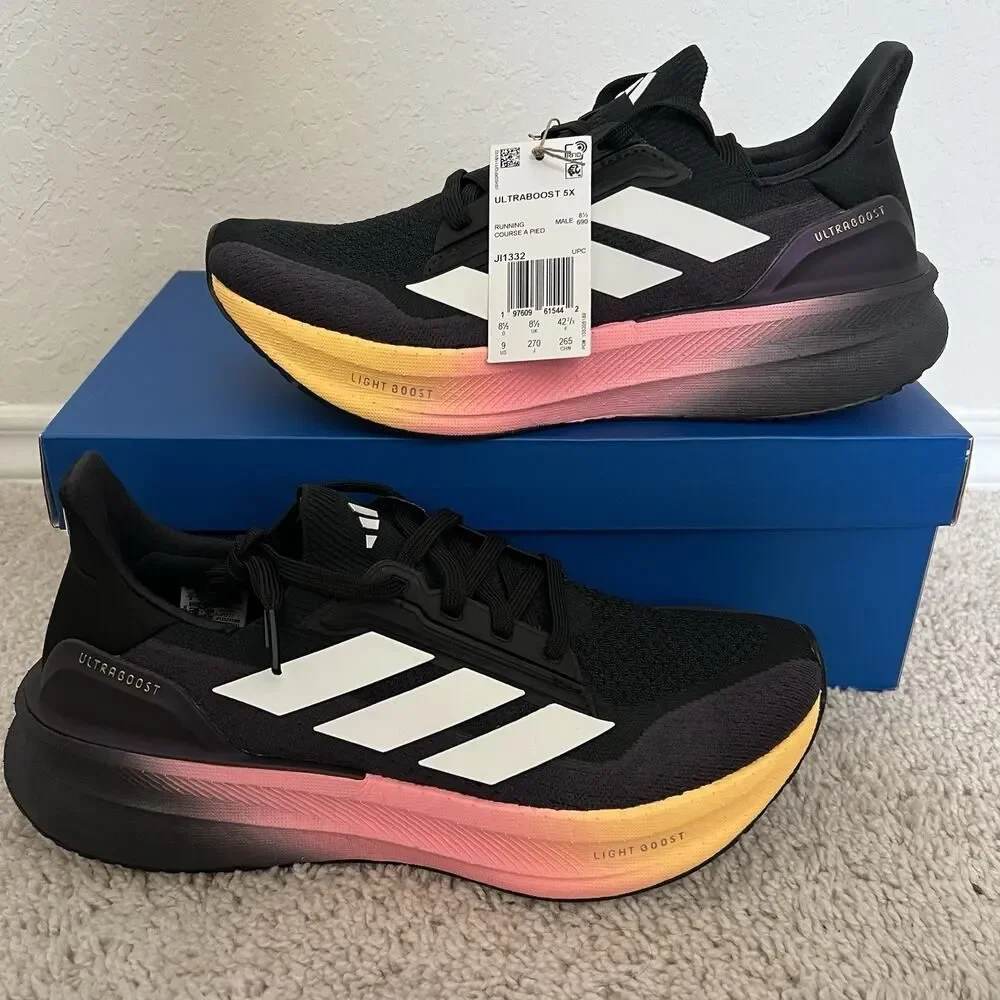 Adidas Ultraboost 5X Running Shoes Black Zero Metallic JI1332 Men's Size 9 NWT